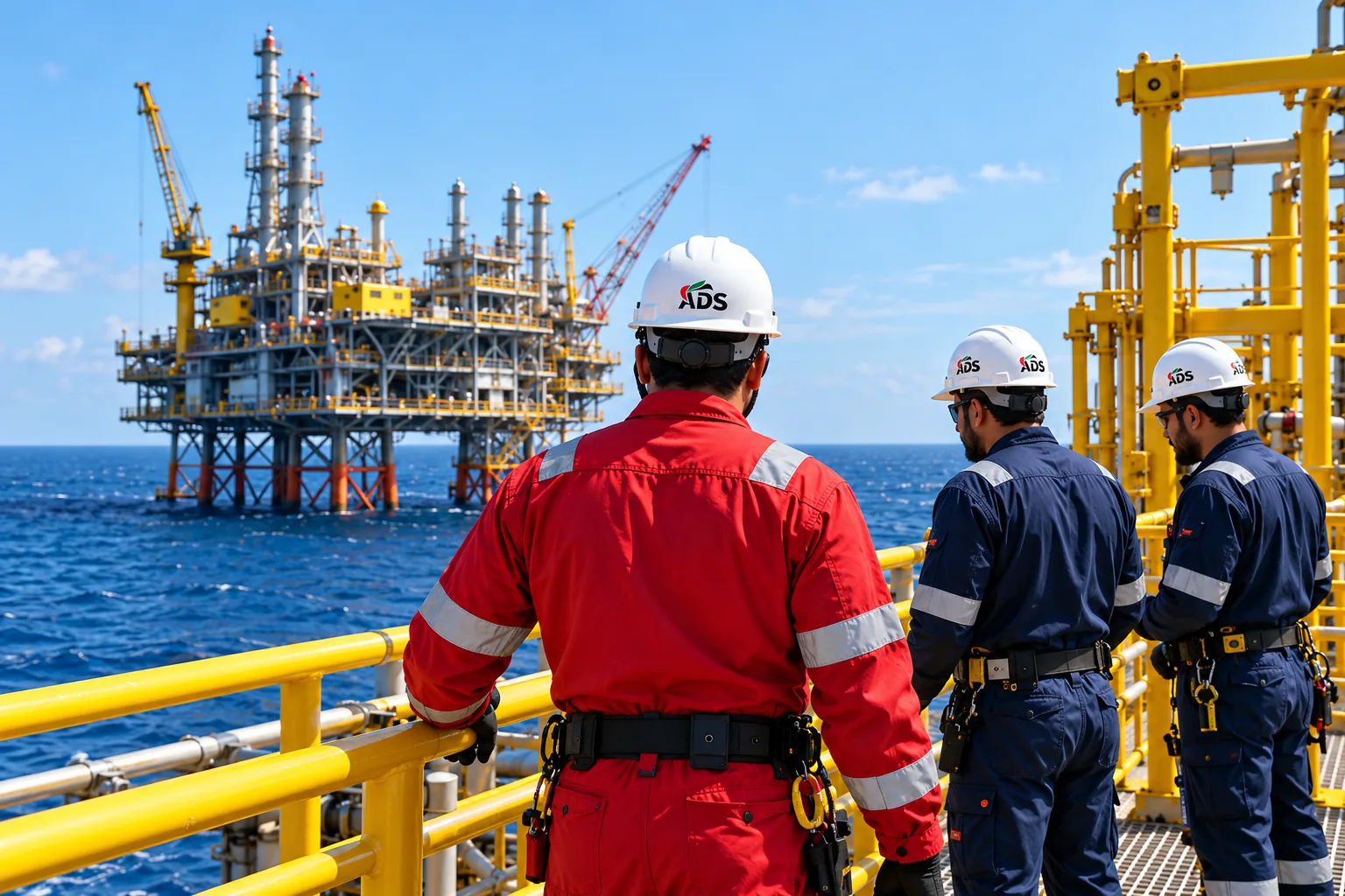 Technical personnel at an offshore facility